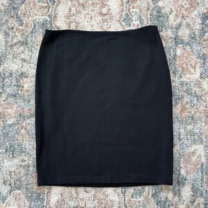 St. John Caviar Women's Skirt Knitted Side Zip Black Size 12 Wool Boucle Tweed